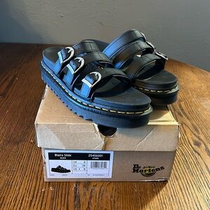 Dr. Martens Black Blaire Slide Sandals